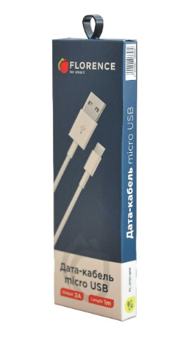 USB кабель Florence microUSB 1m 3A White (FL-2200-WM) - фото 3.