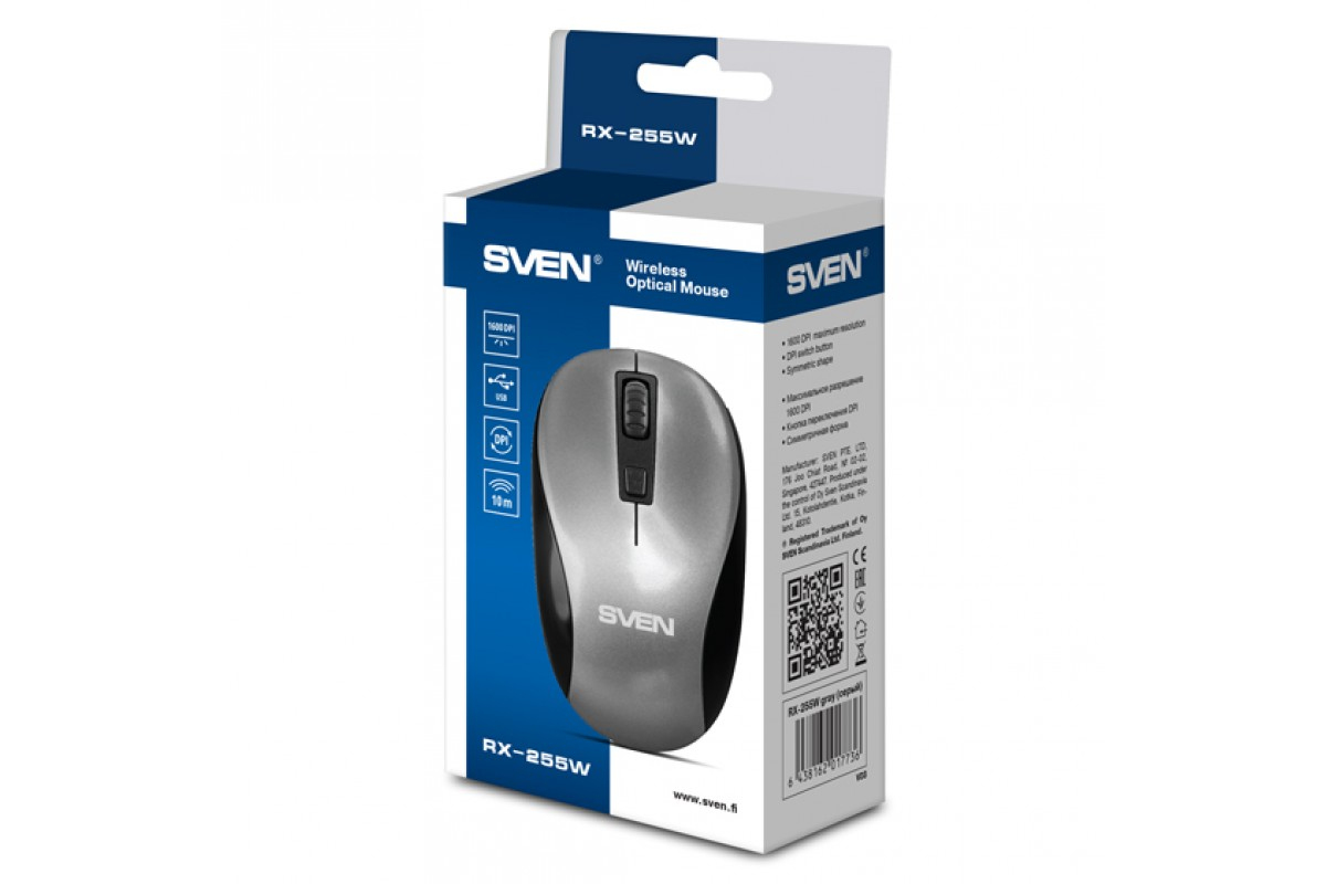 Мыша Sven RX-255W Silver  - фото 8.
