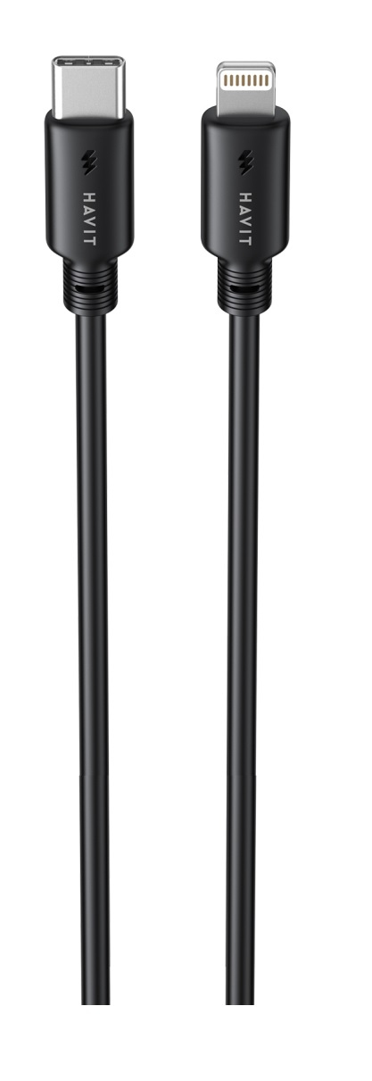 Кабель Havit HV-CB 304 C Lightning 3А 1м Black - фото 3.