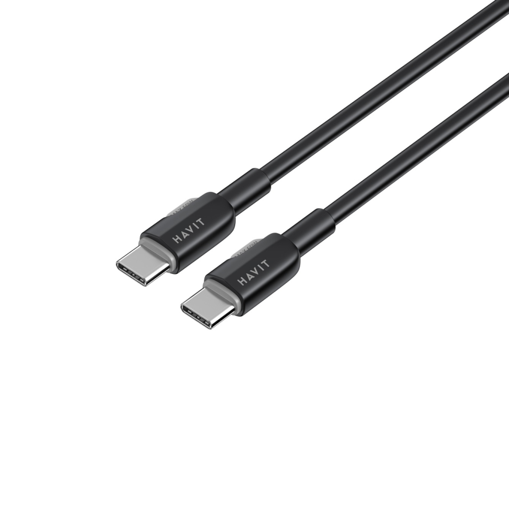 Кабель Havit HV-CB 308 C Type-C 3А 1м Black  - фото 3.