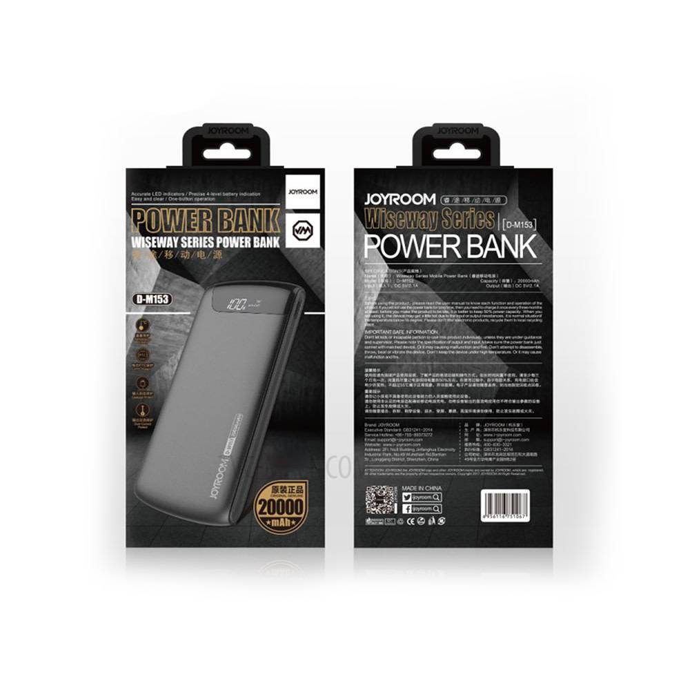 Внешний аккумулятор JOYROOM Wiseway D-M153 20000mAh Black - фото 3.