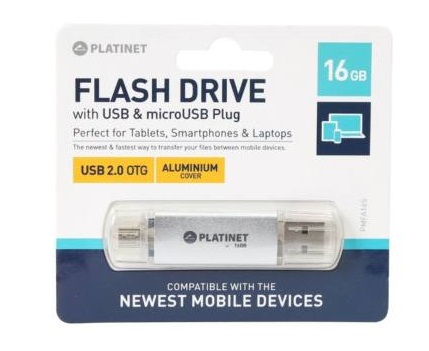 USB-флеш-накопичувач Platinet microUSB Plug PMFA16S - фото 3.