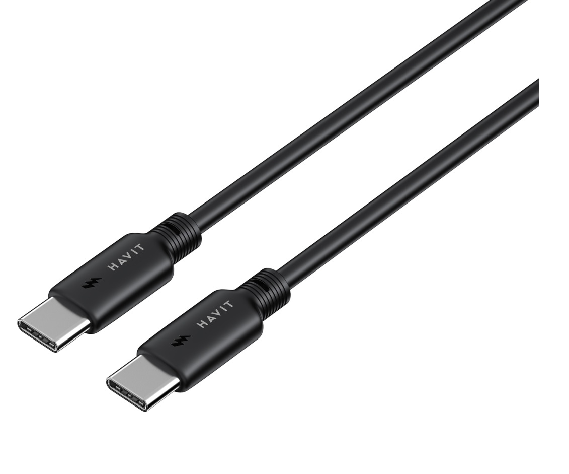 Кабель Havit HV-CB303C Type-C 3А 1м Black - фото 3.