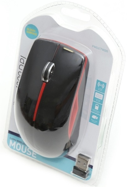 Миша Platinet PM-417 Wireless Black/Red - фото 4.
