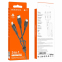 USB кабель Borofone 3in1 micro/type-C/lightning BX 71 2.1A/1m Black - фото 3.