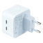 Зарядний пристрій XO-L102 (EU) White UsbC35W + UsbC35W кабель UsbC 1,0m - фото 3
