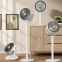 Вентилятор портативний з акумулятором Vertical Fan S-34 White/Grey - фото 13.