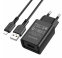 Мережевий зарядний пристрій Borofone BA68A + кабель USB to Lightning Black - фото 3.