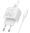  Зарядний пристрій Borofone BAS43A PD 20W + кабель Type-C to Lightning White - фото 3.