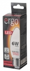 Светодиодная лампа Ergo Standard C37 E27 6W 220V 3000K Теплый Белый - фото 5.