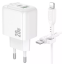 Мережевий зарядний пристрій Borofone BAS44A 20W PD/QC USB-C/USB-A White - фото 3.