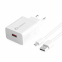 Зарядное устройство Florence 1USB QC 3.0 + microUSB cable White (FL-1050-WM) - фото 3.