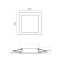 LED світильник Back вбудований квадрат VIDEX 22W 5000K - фото 5