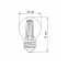 LED лампа VIDEX Filament G45FA 6W E27 2200K бронза - фото 3 LED лампа VIDEX Filament G45FA 6W E27 2200K бронза - фото 3