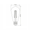 LED лампа VIDEX Filament ST64FD 6W E27 4100K дімерна - фото 3