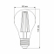 LED лампа VIDEX Filament A60FF 08W E27 1200K - фото 3