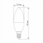 LED лампа TITANUM C37 6W E14 3000K - фото 3