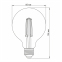 LED лампа VIDEX Filament G95FAD 7W E27 2200K дімерна бронза - фото 3