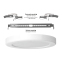 LED світильник круглий VIDEX VL-DL6R-12CW 12W 3000K-4000K-6500K White - фото 5