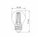 LED лампа VIDEX Filament G45F 6W E27 4100K - фото 3