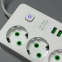 Мережевий подовжувач Power Socket 994U 4 розетки + 6 USB-портів / 2 м White - фото 4 Мережевий подовжувач Power Socket 994U 4 розетки + 6 USB-портів / 2 м White - фото 4