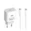 Зарядний пристрій XO-L40 (EU) White UsbC 18W + кабель Lightning 1,0m - 4 Зарядний пристрій XO-L40 (EU) White UsbC 18W + кабель Lightning 1,0m - фото 3.