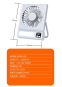 Вентилятор акумуляторний WUW 11 см J16 White - фото 11.