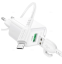 Мережевий зарядний пристрій Borofone BAS42A QC3.0 White - фото 5.