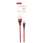 USB кабель XO Type-C NB118 Weave 2.1A/1m Red - фото 2