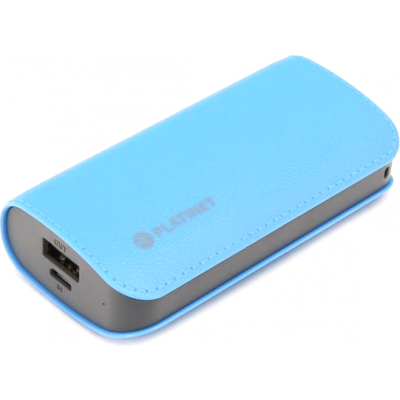 Зовнішній акумулятор Platinet leather 5200 mAh Blue (PMPB52LBL) - фото 2.