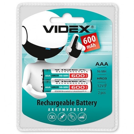 Аккумуляторы Videx HR03/AAA 600mAh - фото 2.