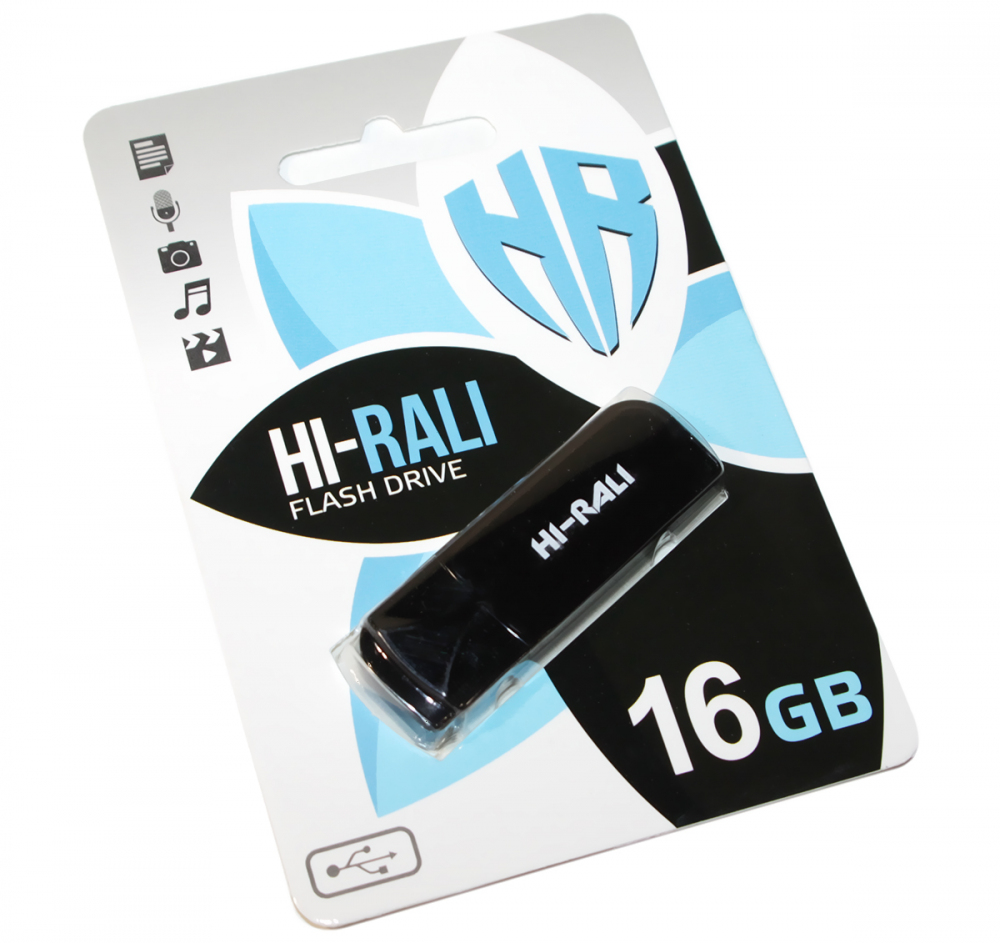 USB-флеш-накопичувач Hi-Rali 16GB Taga Black  - фото 2.