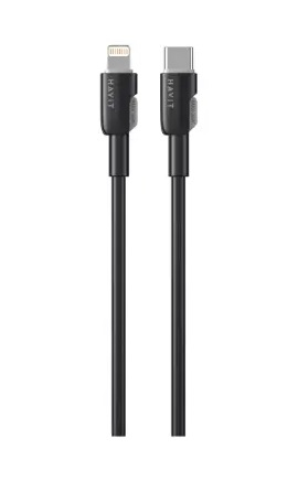 Кабель Havit HV-CB 309 C Lightning 3А 1м Black - фото 2.
