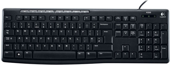 Клавиатура LOGITECH Keyboard K200 Black - фото 2.