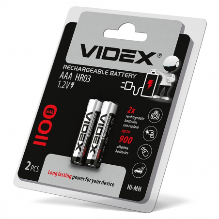 Акумулятори Videx HR03/AAA 1100mAh 2шт Акумулятори Videx HR03/AAA 1100mAh 2шт