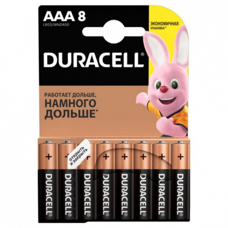 Батарейки Duracell AAA MN2400 LR03 8 шт