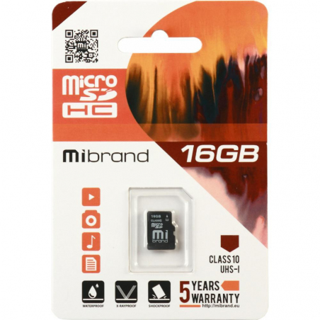 Карта памяти Mibrand 16 GB microSDHC Class 10 UHS-I MICDHU1/16GB