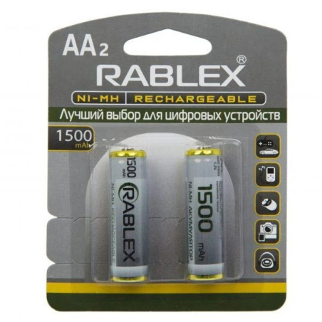 Акумулятор Rablex HR-06 x2 1500mAh (NiMH)
