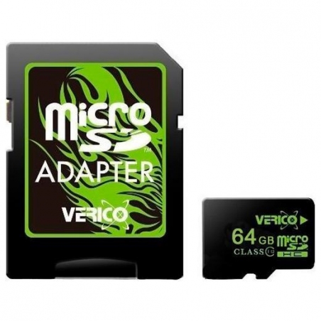 Карта памяти Verico MicroSDXC 64GB UHS-I Class 10 + SD adapter (1MCOV-MAX963-NN)