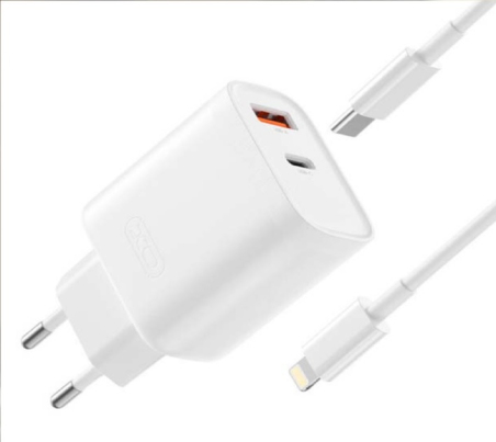 Зарядний пристрій XO L116 (EU) 30W + кабель Lightning