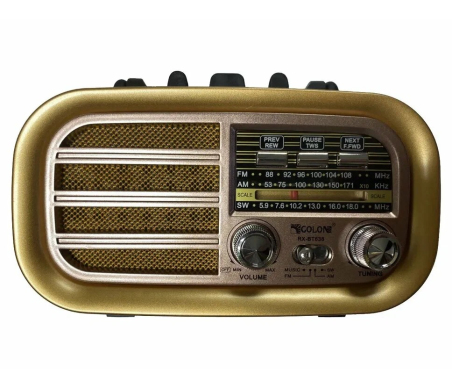 Радіо Golon RX-BT-638 Wood Rose Gold