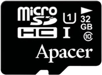 Карта пам'яті Apacer 32GB microSDHC UHS-I Class 10 (AP32GMCSH10U1-RA)