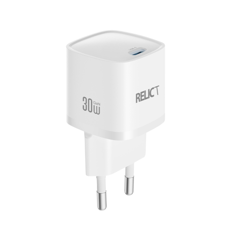 Зарядний пристрій Relict JetMini GaN 30W USB-C White
