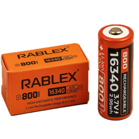 Акумулятор Rablex 16340 800mAh Li-Ion 3.7V Blue