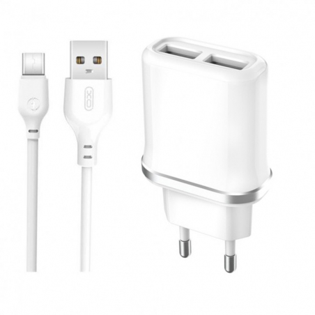 Зарядний пристрій XO L52 2USB + microUSB cable White (XO-L52)