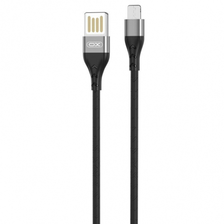 USB кабель XO lightning NB188 Double-side 2.4A/1m black 