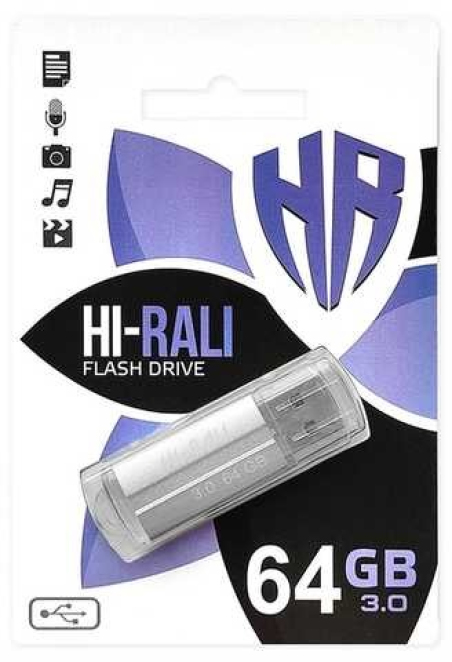 USB-флеш-накопичувач Hi-Rali 64GB Corsair Series Silver (HI-64GB3CORSL)