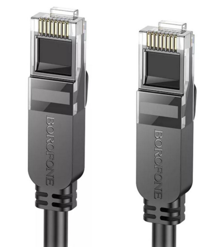 Кабель мережевий для роутера Borofone BUS01 CAT6 RJ45 Black