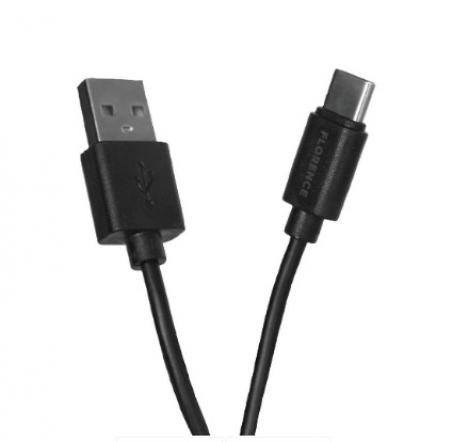 USB кабель Florence Type-C 1m 2A Black (FL-2110-KT)