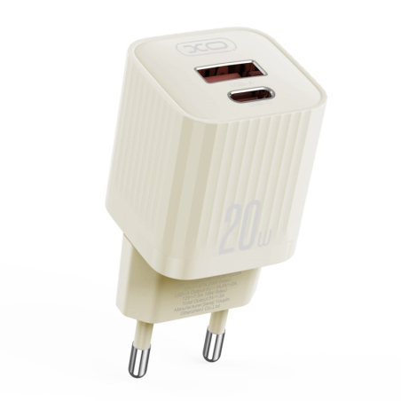 Зарядний пристрій XO L147 20W Beige